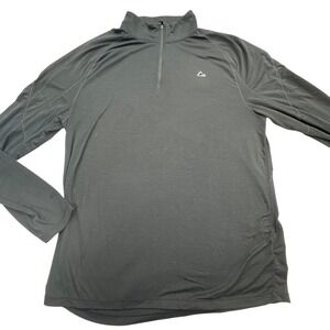 Paradox Pullover Mens Large Black Quarter Zip Long Sleeve Drirelease Merino Wool